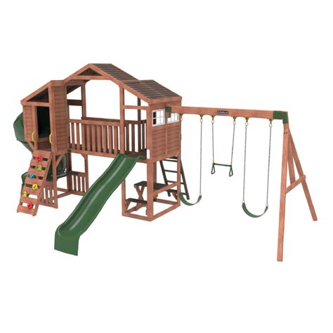 Kidkraft boulder bluff 2 in 1 playset manual - Paramount Wooden Swing Set. $3,995. Price Includes Delivery & Installation. Get the Boulder Bluff Playset for your backyard! Perfect for kids ages 3-12, this wooden set features a rock wall, swing beam and plenty of playroom. | $2,495 Price Includes Delivery & Installation. 